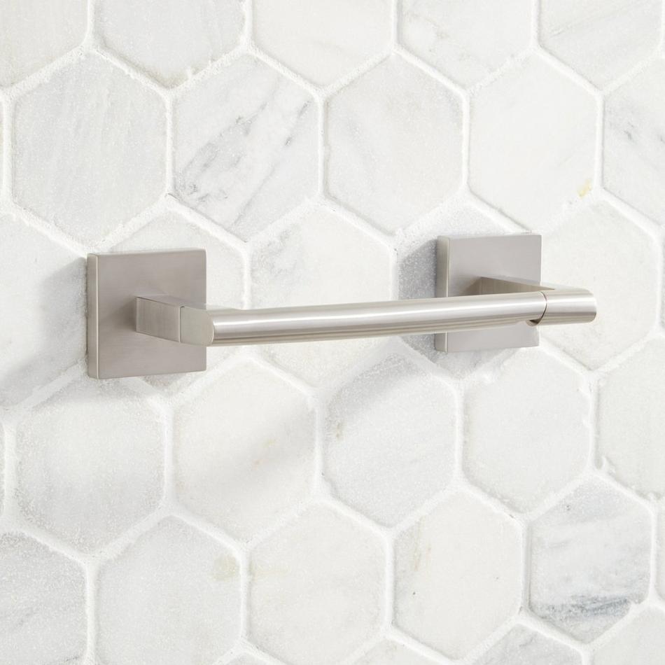 Hibiscus Toilet Paper Holder - Brushed Nickel, , large image number 1