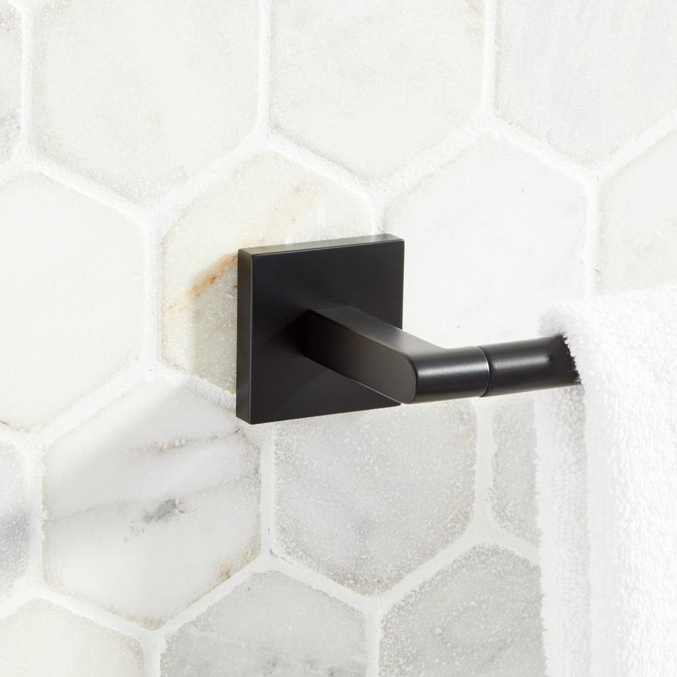 24" Hibiscus Towel Bar - Matte Black, , large image number 0