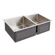 32" Ortega 60/40 Double-Bowl Stainless Steel Undermount Sink - Small Bowl Right, , large image number 1
