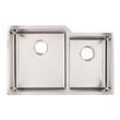 32" Ortega 60/40 Double-Bowl Stainless Steel Undermount Sink - Small Bowl Right, , large image number 4