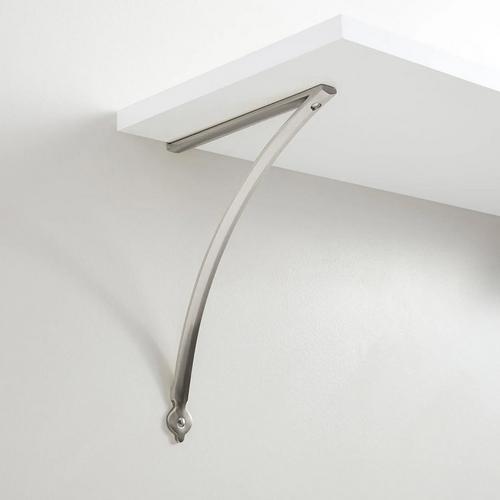 Keeton Solid Brass Shelf Bracket in Brushed Nickel