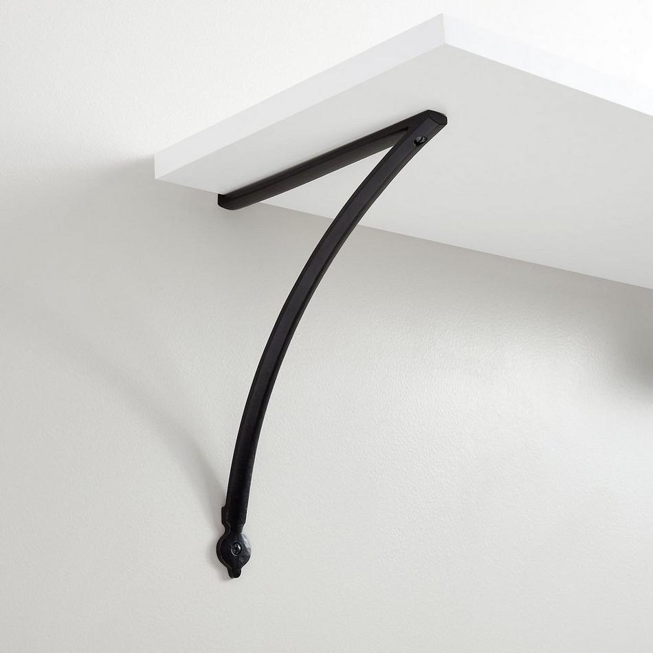 8" Keeton Cast Iron Shelf Bracket - Black Powder Coat, , large image number 0