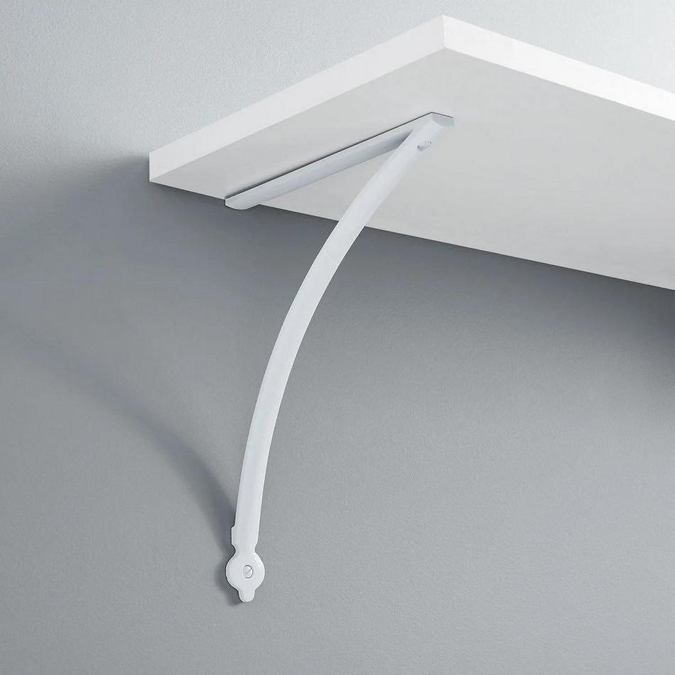 8" Keeton Cast Iron Shelf Bracket - White Powder Coat, , large image number 0