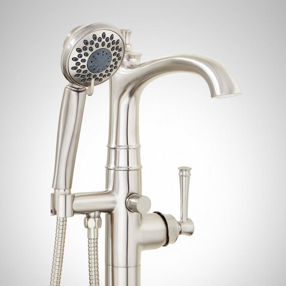 Beasley Freestanding Tub Faucet with Hand Shower - Brushed Nickel, , large image number 1