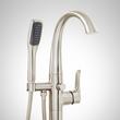 Provincetown Freestanding Tub Faucet with Hand Shower and Rough-In Valve Less Stops - Brushed Nickel, , large image number 1