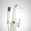 Vilamonte Freestanding Tub Faucet with Hand Shower and Rough-In Valve Less Stops - Brushed Nickel, , large image number 1