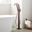 Vilamonte Freestanding Tub Faucet with Hand Shower and Rough-In Valve with Stops - Oil Rubbed Bronze, , large image number 0