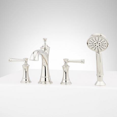Beasley 4-Hole Roman Tub Faucet and Hand Shower