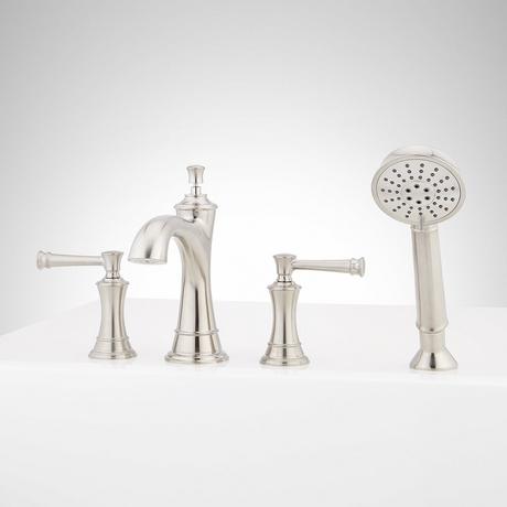 Beasley 4-Hole Roman Tub Faucet and Hand Shower