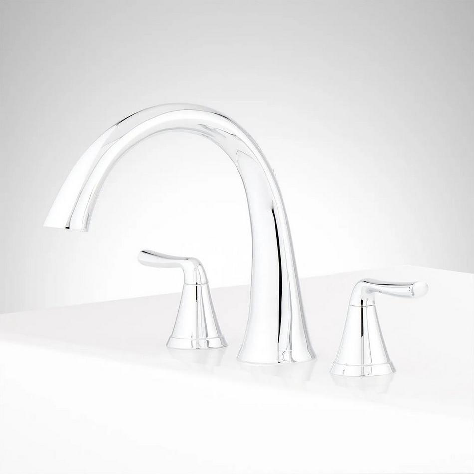Provincetown 3-Hole Roman Tub Faucet - With Rough-In Valve - Chrome, , large image number 1