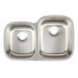 32" Calverton Offset Double-Bowl Stainless Steel Undermount Sink - Large Bowl Right, , large image number 4