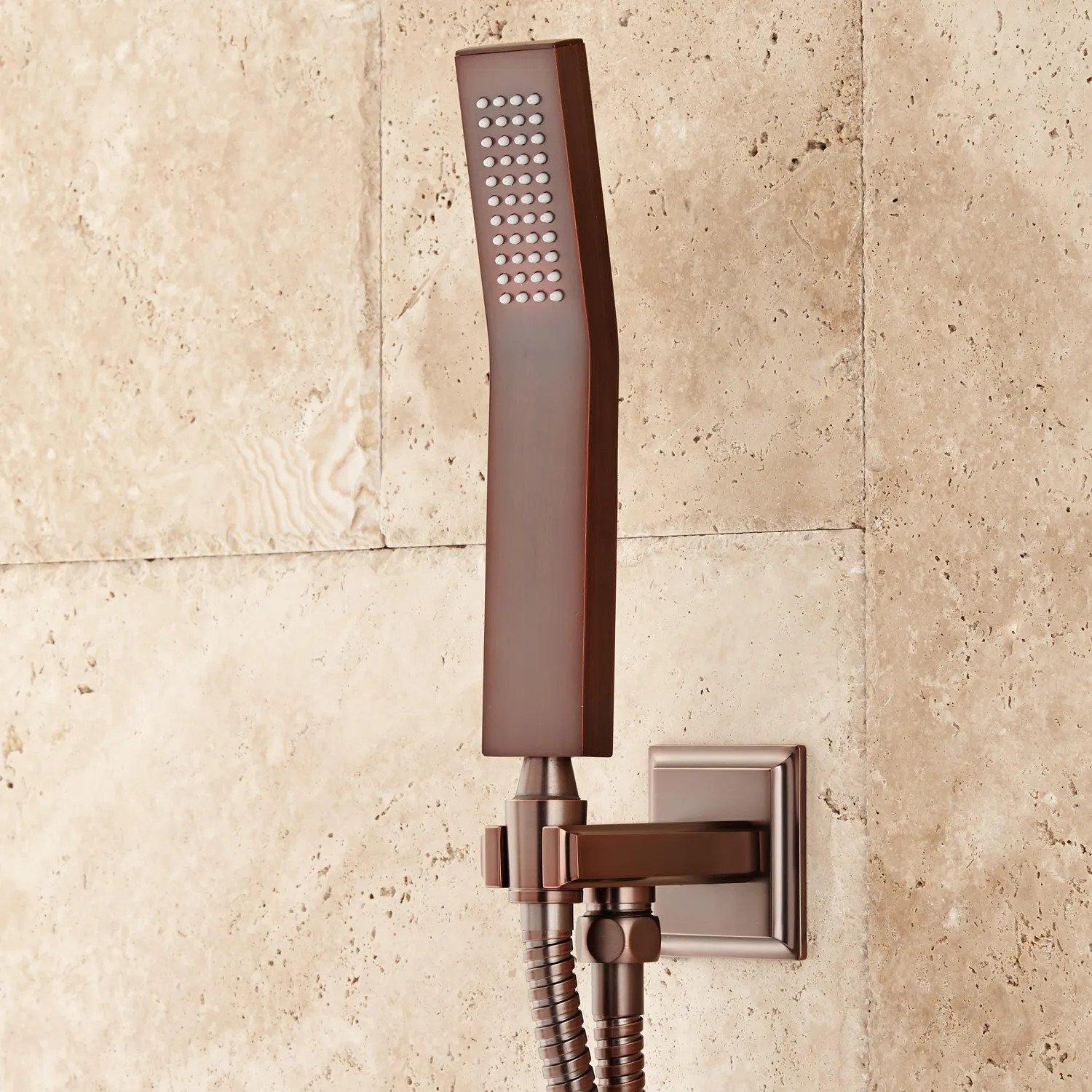 Ryle Dual Wall-Mount Rainfall Shower System with Hand Shower