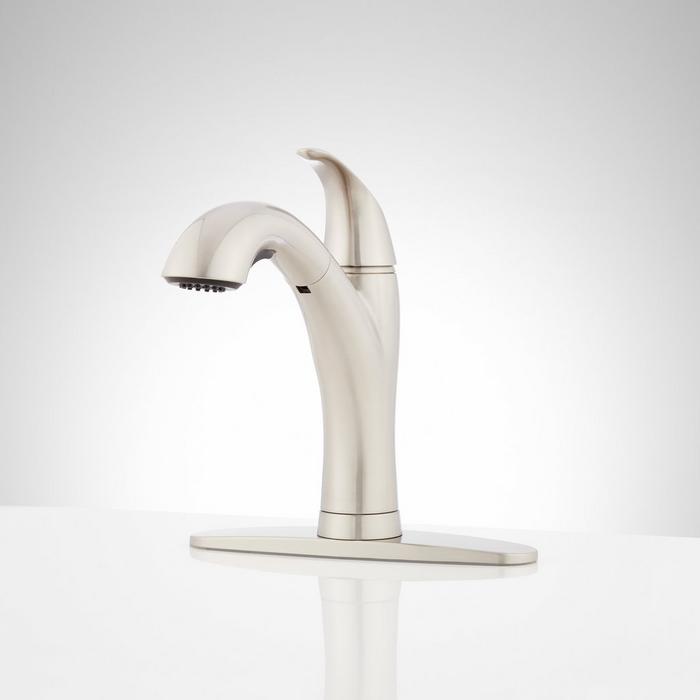 Cypress Single-Hole Pull-Out Kitchen Faucet in Stainless Steel