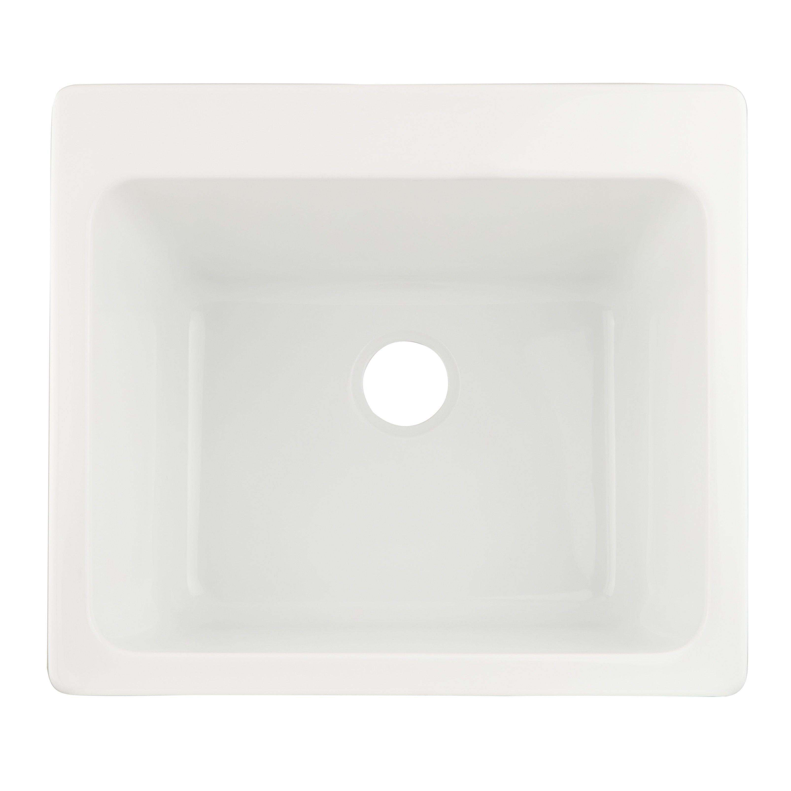 シンク Medford Acrylic Dual-Mount Laundry Sink - Drop-In or Undermount
