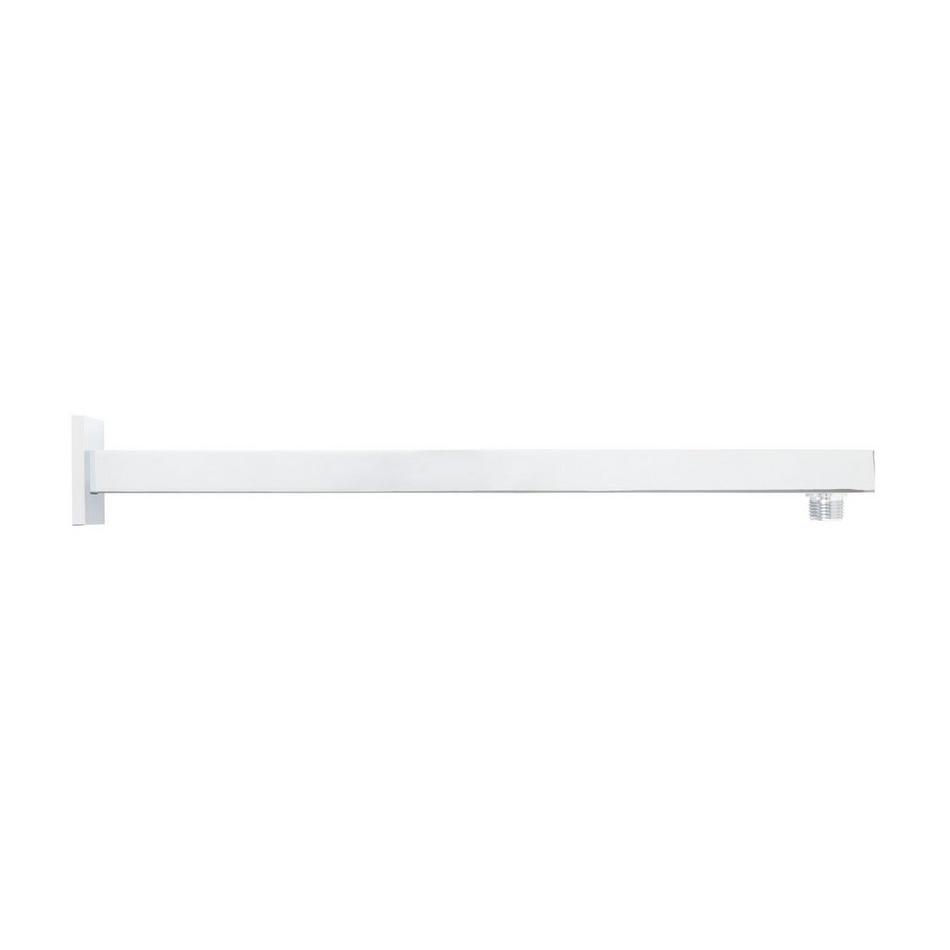 18" Modern Square Wall-Mount Shower Arm with Flange - Chrome, , large image number 0