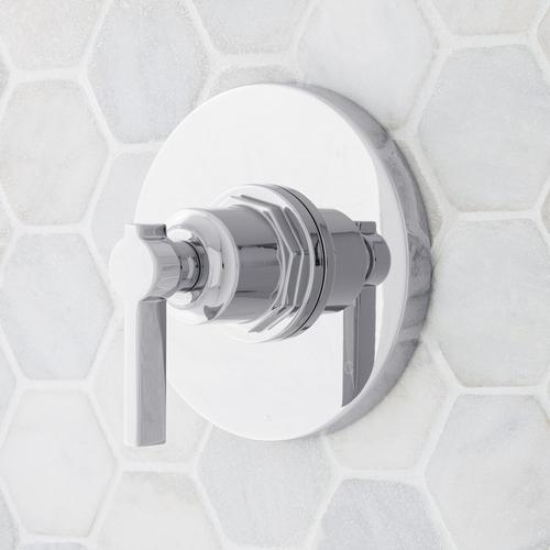 chrome shower valve