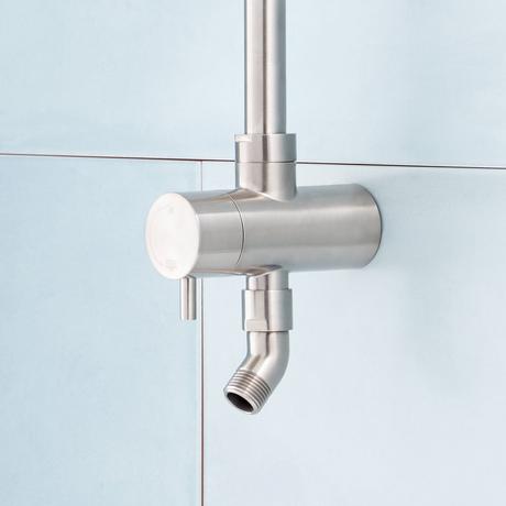 Retrofit Exposed Pipe Shower Rail