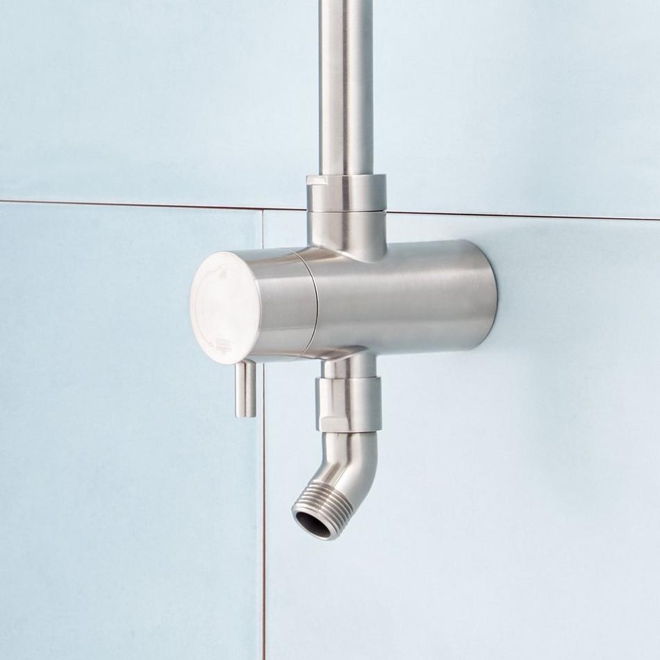 Retrofit Exposed Pipe Shower Rail - Brushed Nickel, , large image number 2