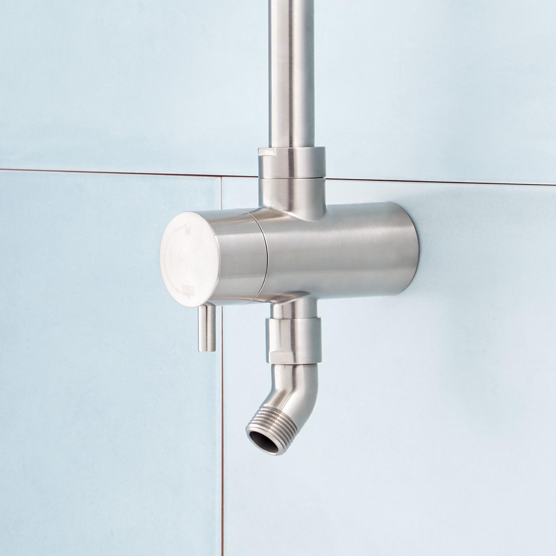 Shower Inlet Pipe Retrofit Exposed Pipe Shower Rail - Brushed Nickel | Signature Hardware