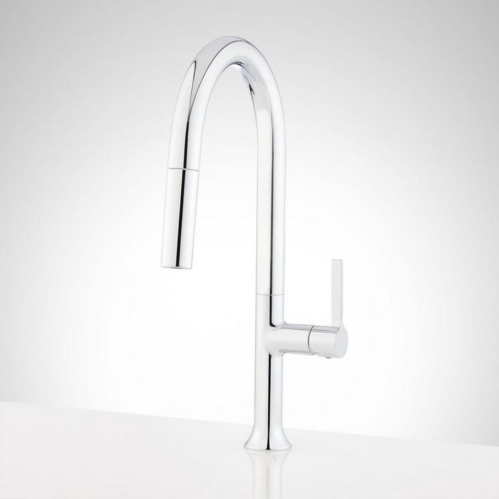 Bok Single-Hole Pull-Down Kitchen Faucet in Chrome