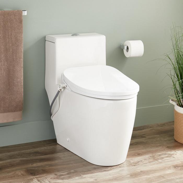Sitka One-Piece Elongated Skirted Toilet - Aldridge Bidet Seat