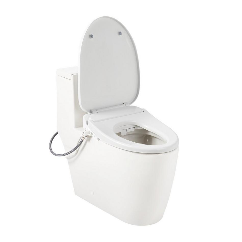 Sitka One-Piece Elongated Skirted Toilet with Aldridge Bidet Seat - White, , large image number 2