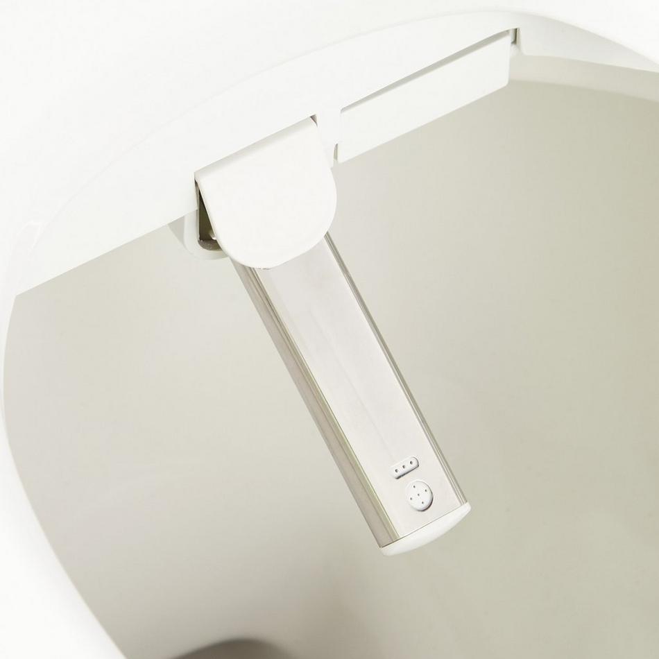 Sitka One-Piece Elongated Skirted Toilet with Aldridge Bidet Seat - White, , large image number 8