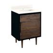 24" Bivins Teak Vanity - Java/Black - Arctic White Quartz Top - 1 Hole - Rect. Sink, , large image number 0
