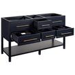 60" Robertson Mahogany Console Double Vanity - Midnight Navy Blue - Vanity Cabinet Only, , large image number 1
