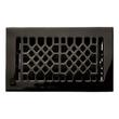 Antique Style Brass Floor Register - Black Nickel 4" x 8" (5-3/4" x 9-1/2" Overall), , large image number 0