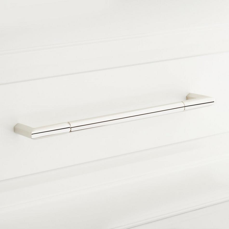 8" Lunata Solid Brass Cabinet Pull - Polished Nickel, , large image number 0