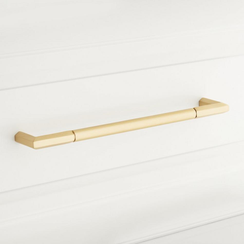 8" Lunata Solid Brass Cabinet Pull - Satin Brass, , large image number 0