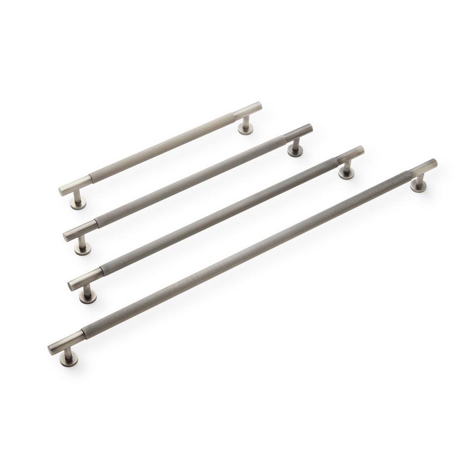 15" Evinger Knurled Brass Appliance Pull - Antique Nickel, , large image number 1