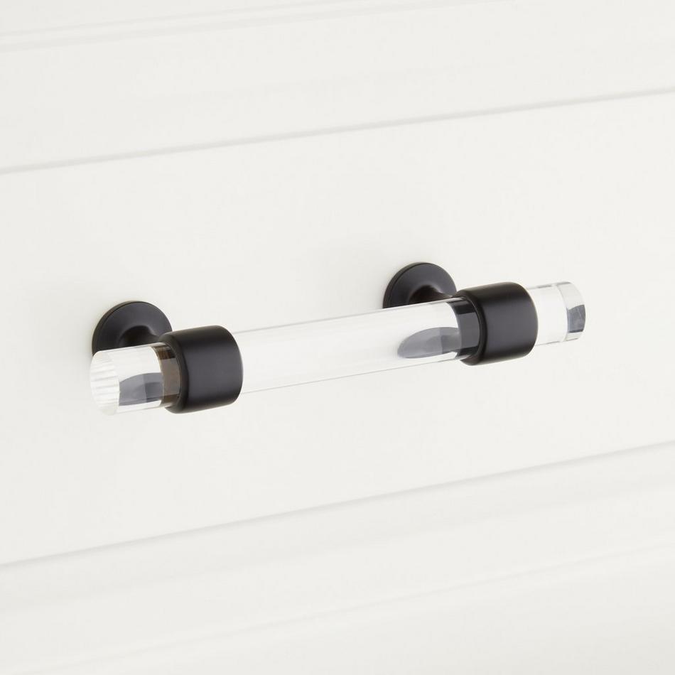 3" Beryn Acrylic Cabinet Pull - Matte Black, , large image number 0