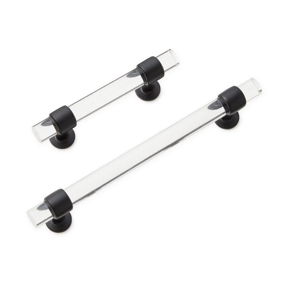 3" Beryn Acrylic Cabinet Pull - Matte Black, , large image number 1