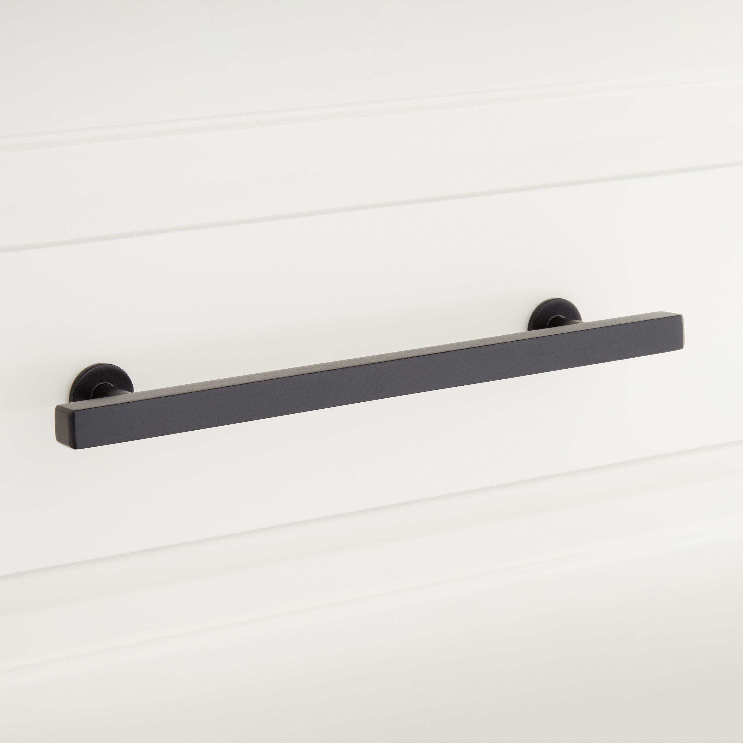 8 Diehl Adjustable Round Brass Drawer Pull - Satin Black