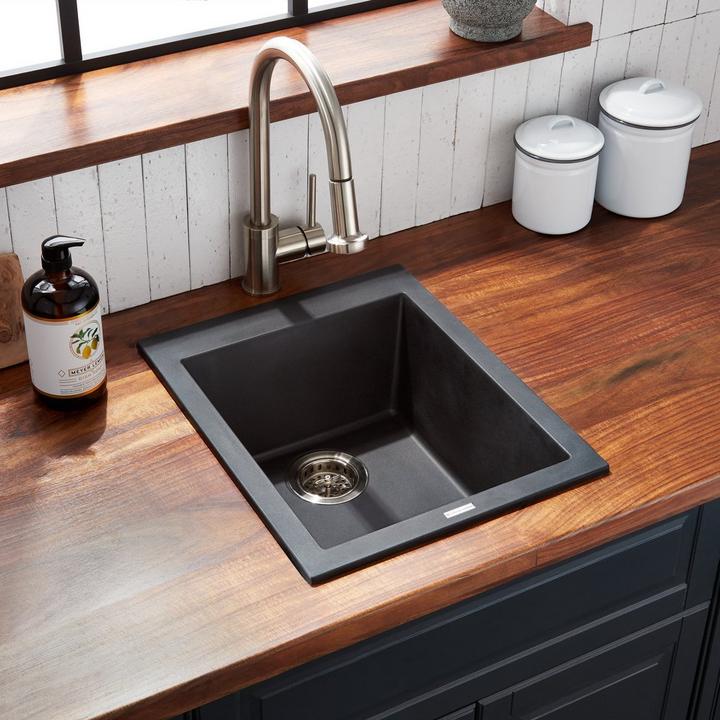 16" Holcomb Drop-In Granite Composite Sink for kitchen sink collections