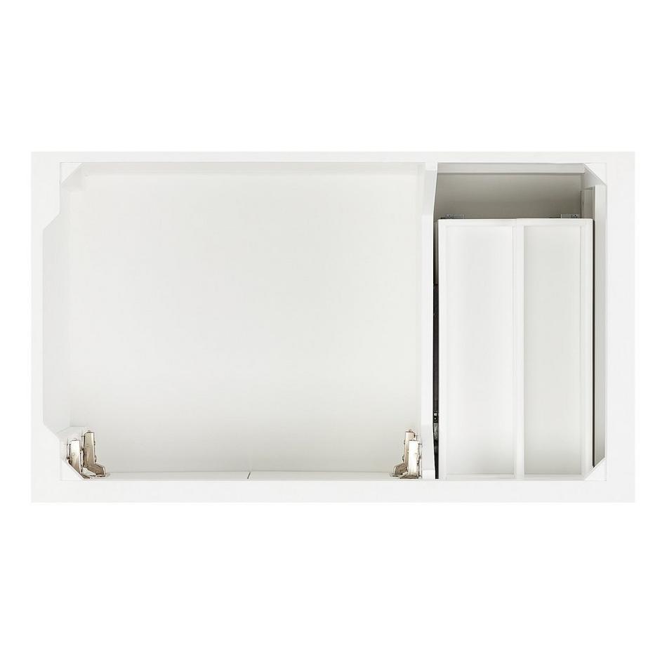 36" Olsen Console Vanity - Soft White - BN Hardware - Undermount - Rectangle - Carrara Marble - 8", , large image number 4