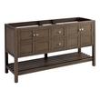 60" Olsen Double Console Vanity - Ash Brown - Vanity Cabinet Only, , large image number 0