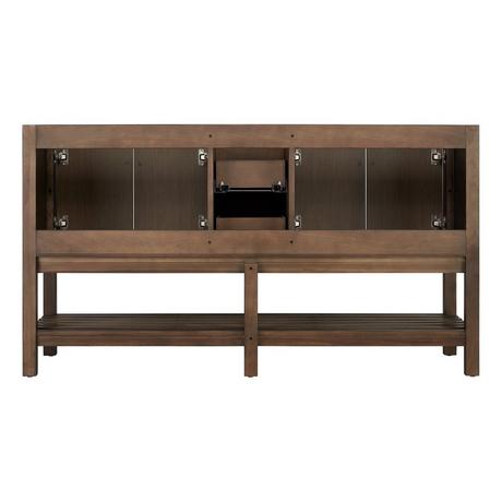 60" Olsen Double Console Vanity for Undermount Sinks - Ash Brown