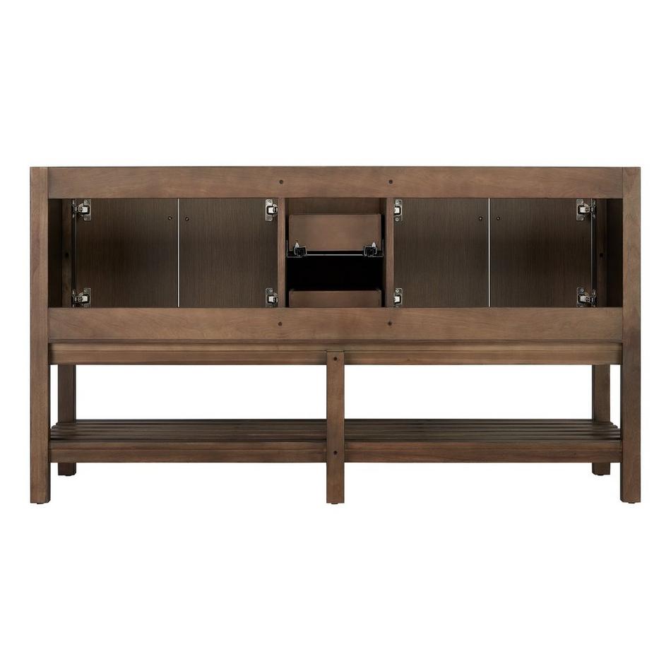 60" Olsen Double Console Vanity - Ash Brown - Vanity Cabinet Only, , large image number 3