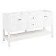 60" Olsen Double Console Vanity - Soft White - Vanity Cabinet Only, , large image number 0