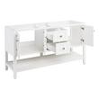 60" Olsen Double Console Vanity - Soft White - Vanity Cabinet Only, , large image number 1