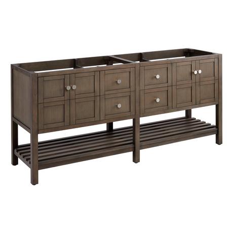 72" Olsen Double Console Vanity - Ash Brown - Vanity Cabinet Only
