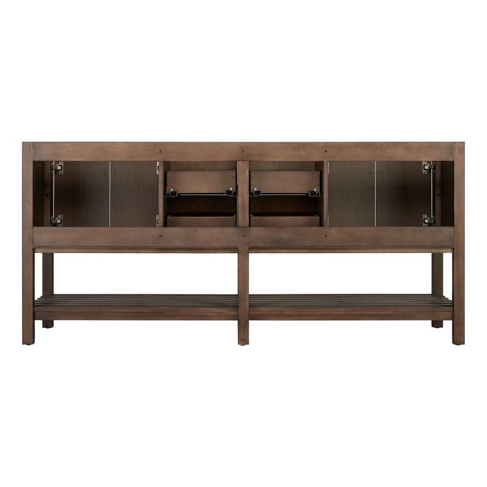 72" Olsen Double Console Vanity - Ash Brown - Vanity Cabinet Only, , large image number 3