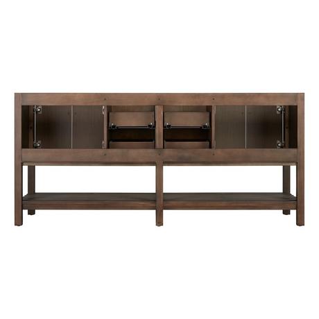 72" Olsen Double Console Vanity - Ash Brown - Vanity Cabinet Only