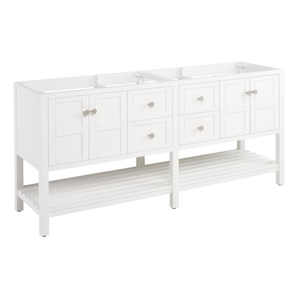 72" Olsen Double Console Vanity - Soft White - Vanity Cabinet Only, , large image number 0