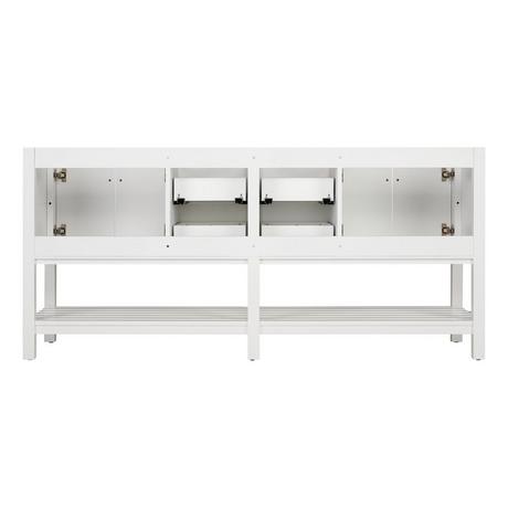 72" Olsen Double Console Vanity - Soft White - Vanity Cabinet Only