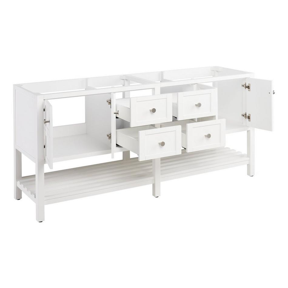 72" Olsen Double Console Vanity - Soft White - Vanity Cabinet Only, , large image number 1
