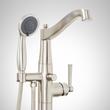 Pendleton Freestanding Tub Faucet with Hand Shower and Rough-In Valve Less Stops - Brushed Nickel, , large image number 1